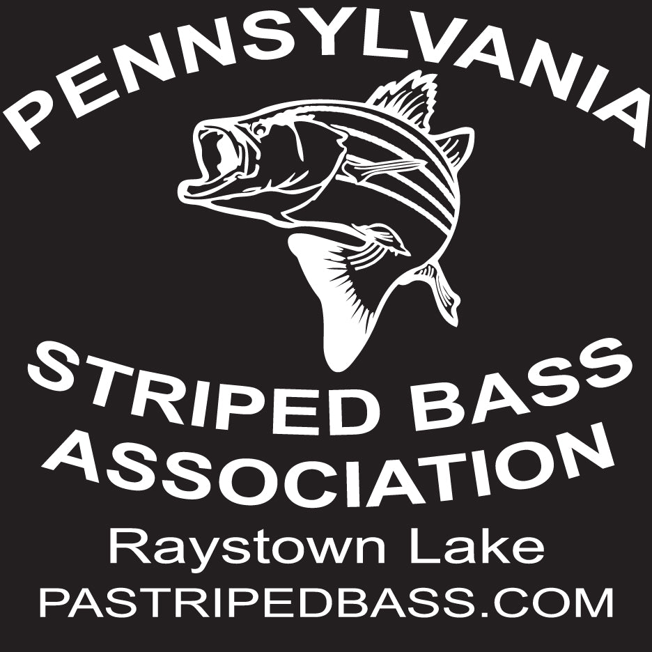 Logo Decal - Large - White Vinyl – PA Striped Bass Association