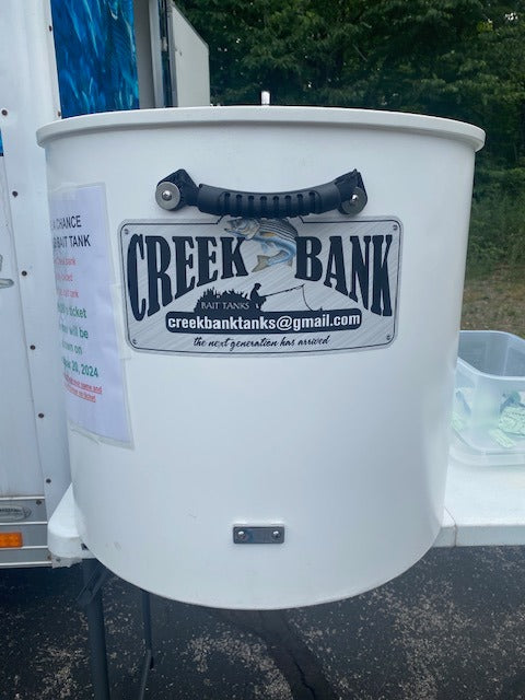 Raffle tickets for Creek Bank 50 Gallon Bait Tank