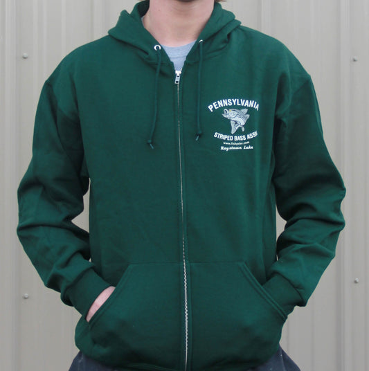 PA Striped Bass Association Zip front Hooded Sweatshirt - BUY 1, Get 1 at 50% Off!!!
